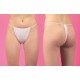 String jetable blanc pour femme spunlace